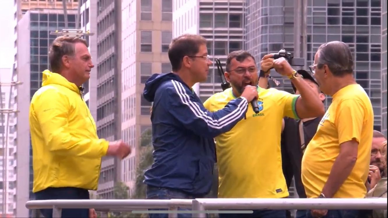 Na Avenida Paulista, Wilson Lima grita “sim” a favor da anistia