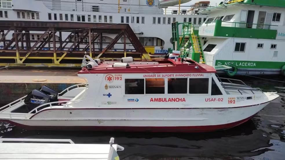 Bandidos encapuzados levam ‘Ambulancha’ do Samu, em Manaus